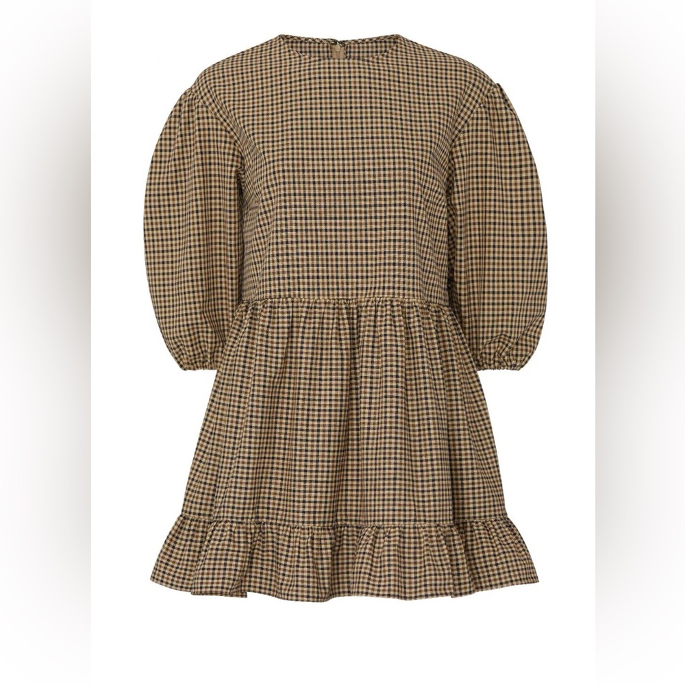 Sandy Liang houndstooth Flor Mini Dress 6